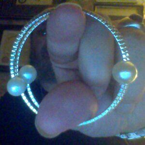 silver diamond and pearl bracelets
